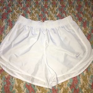 All White Nike Shorts